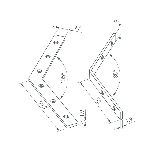 Соединитель профиля LINE-6070-135 Set, ракурс 2
