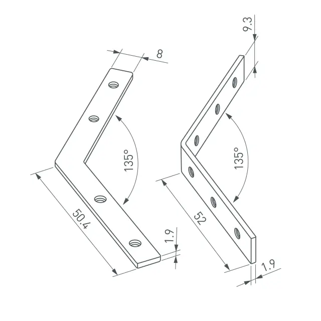 Соединитель профиля LINE-6070-L135 Set, ракурс 2