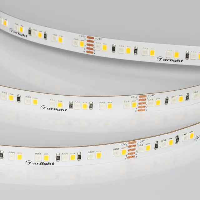 Светодиодная лента RT-A168-10mm 24V RGBW-Day (20 W/m, IP20, 5m), ракурс 2