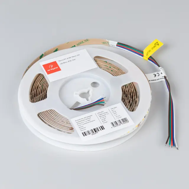 Светодиодная лента RT-A168-10mm 24V RGBW-Day (20 W/m, IP20, 5m), ракурс 4
