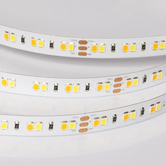 Светодиодная лента UL-A140-10mm 24V White-MIX (15 W/m, IP20, 5m), ракурс 3