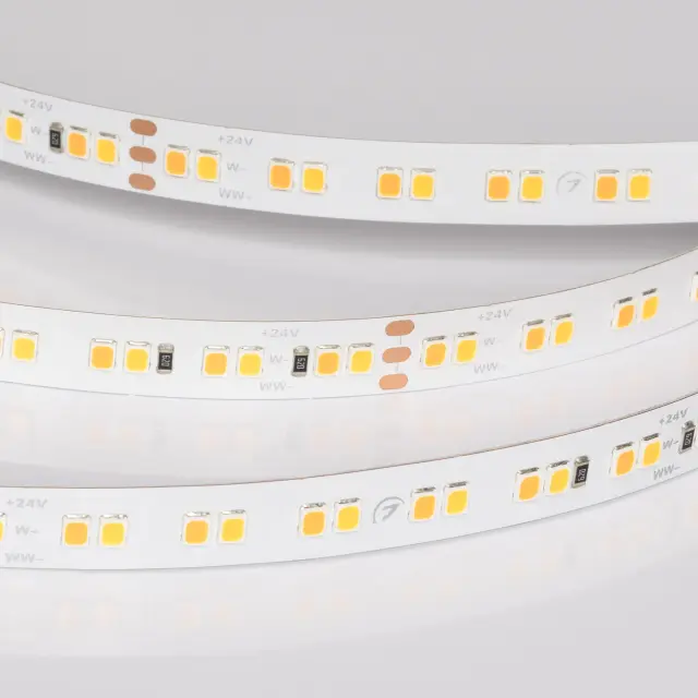 Светодиодная лента UL-A160-10mm 24V Warm-MIX (15 W/m, IP20, 5m), ракурс 3