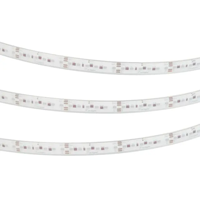 Светодиодная лента герметичная DOT-PFS-X120-12mm 24V RGB (14 W/m, IP68, 5m), ракурс 4