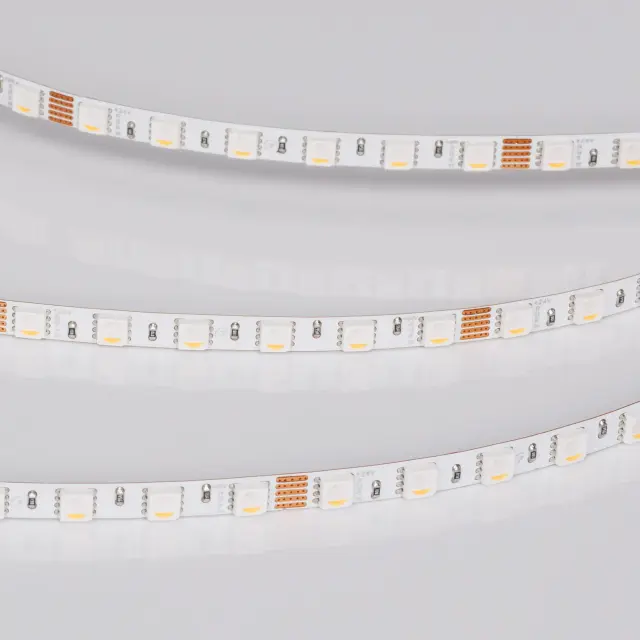 Светодиодная лента RT-H96-5mm 24V RGBW-Warm-4-in-1 (10 W/m, IP20, 5m), ракурс 3