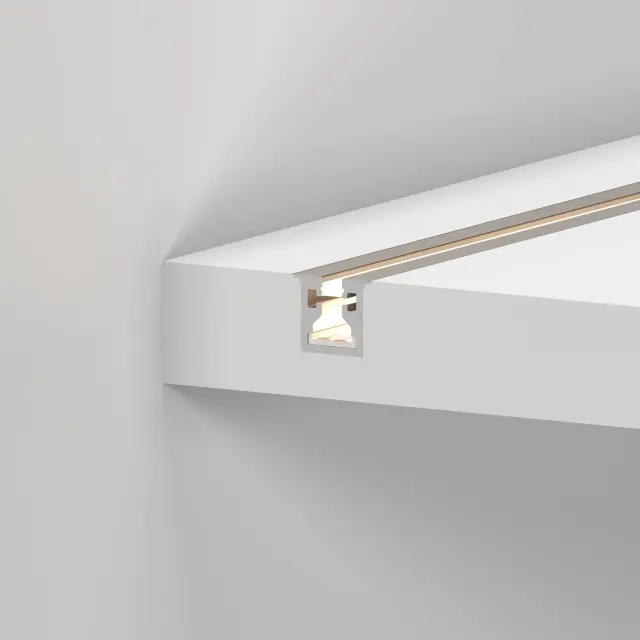 Профиль с экраном SL-MINI-3-H10-F12-2000 CHAMPAGNE GOLD, ракурс 5