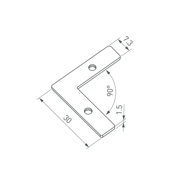 Соединитель профиля LINE-6070-L90 Set, ракурс 2