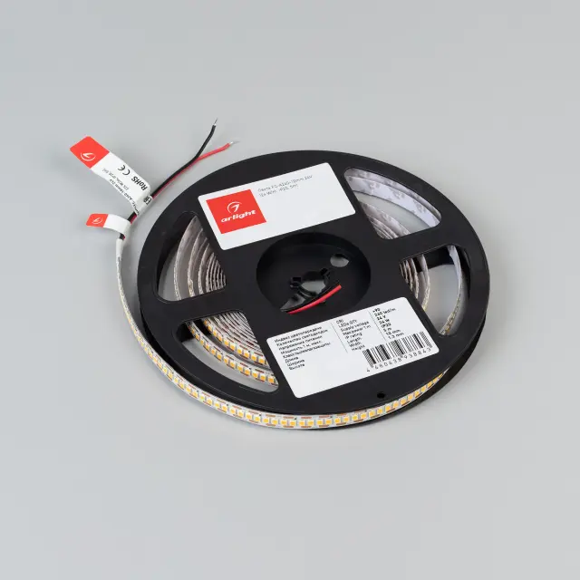 Светодиодная лента FC-A240-10mm 24V Warm2400-CX1 (24 W/m, IP20, 5m), ракурс 2