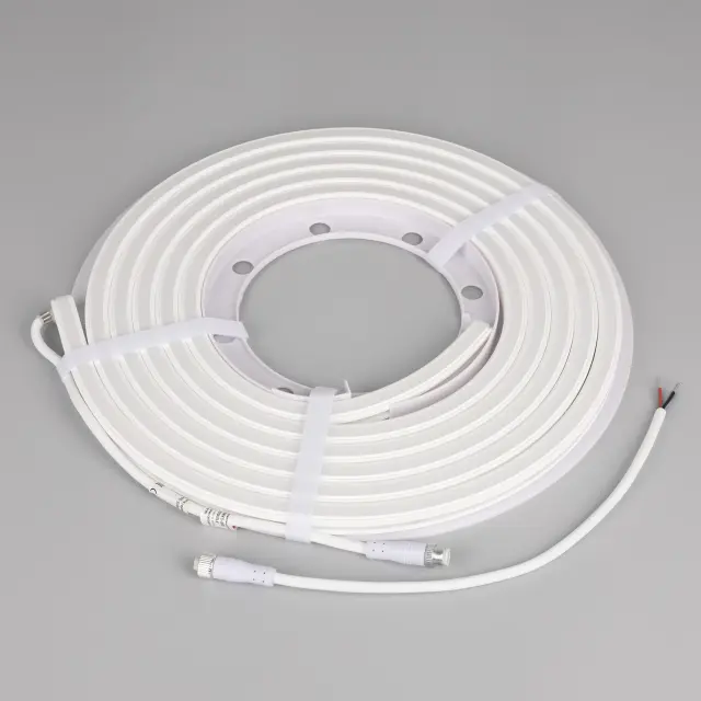 Гибкий неон WAVE-SIDE-DOUBLE-A120-16x15mm 24V Warm3000 (15 W/m, IP67, 5m, wire x1), ракурс 3