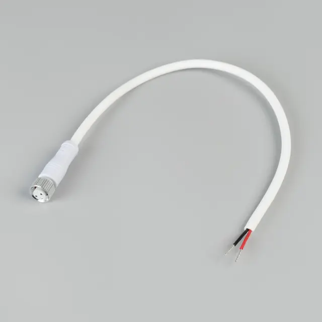 Коннектор питания ARL-WAVE-1615-CON-POWER-FEMALE-2PIN-WHT, ракурс 2