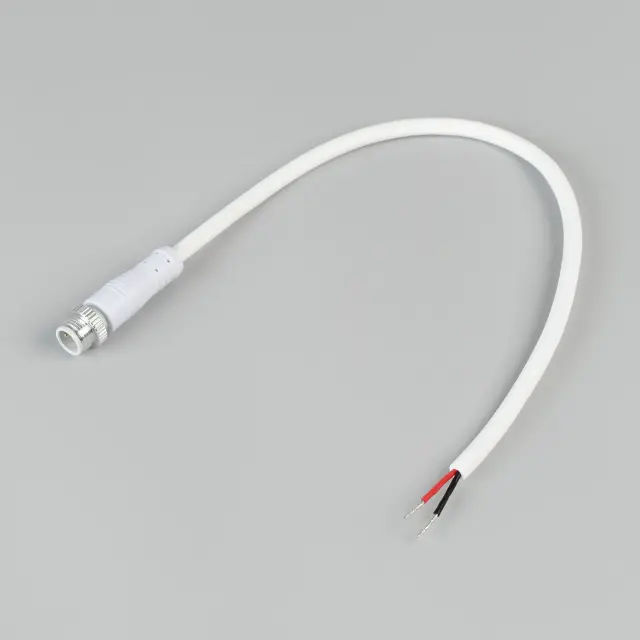 Коннектор питания ARL-WAVE-1615-CON-POWER-MALE-2PIN-WHT, ракурс 2