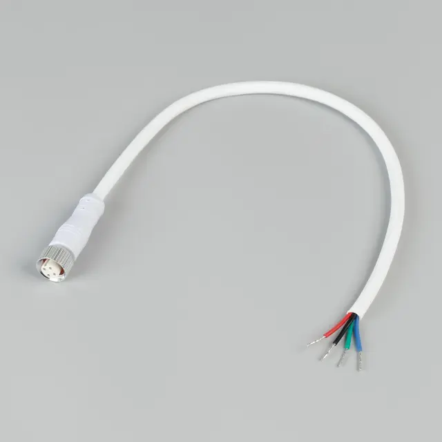 Коннектор питания ARL-WAVE-1615-CON-POWER-FEMALE-4PIN-WHT, ракурс 2