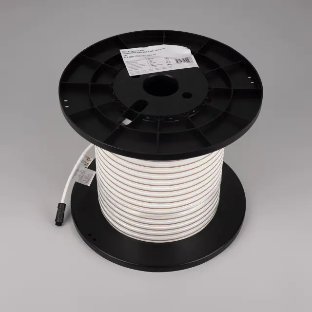Гибкий неон MOONLIGHT-PRO-TOP-X320-13x12mm 48V Day4000 (9.6 W/m, IP67, 30m, wire x2), ракурс 3
