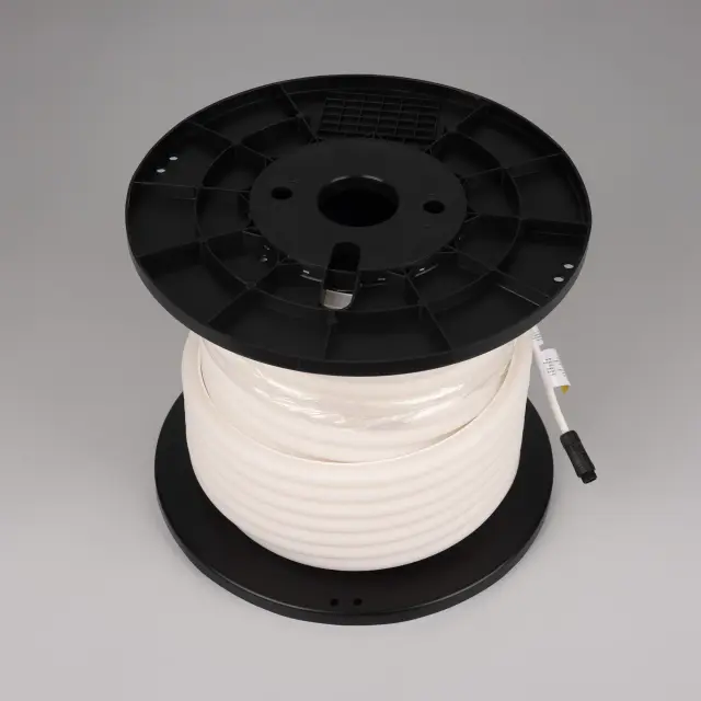 Гибкий неон MOONLIGHT-PRO-TOP-X320-16x15mm 48V Warm3000 (10 W/m, IP65, 30m, wire x2), ракурс 4