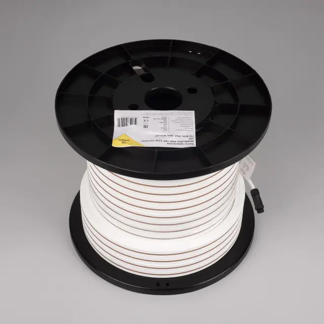 Гибкий неон MOONLIGHT-PRO-TOP-X320-16x16mm 48V White6000 (10 W/m, IP67, 30m, wire x2), ракурс 3