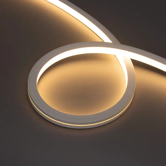 Гибкий неон MOONLIGHT-PRO-TOP-X320-20x20mm 48V Warm3000 (10 W/m, IP67, 30m, wire x2)