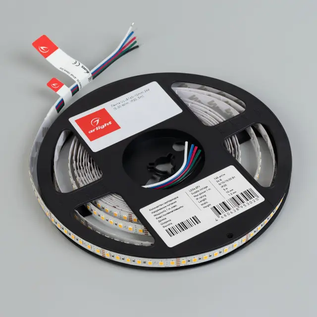 Светодиодная лента UL-A140-10mm 24V Warm2700 (5-20 W/m, IP20, 5m), ракурс 3