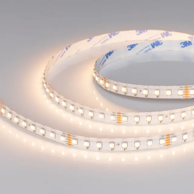 Светодиодная лента герметичная RZ-NANO-H96-12mm 24V RGBW-Warm (12 W/m, IP54, 5m), ракурс 3