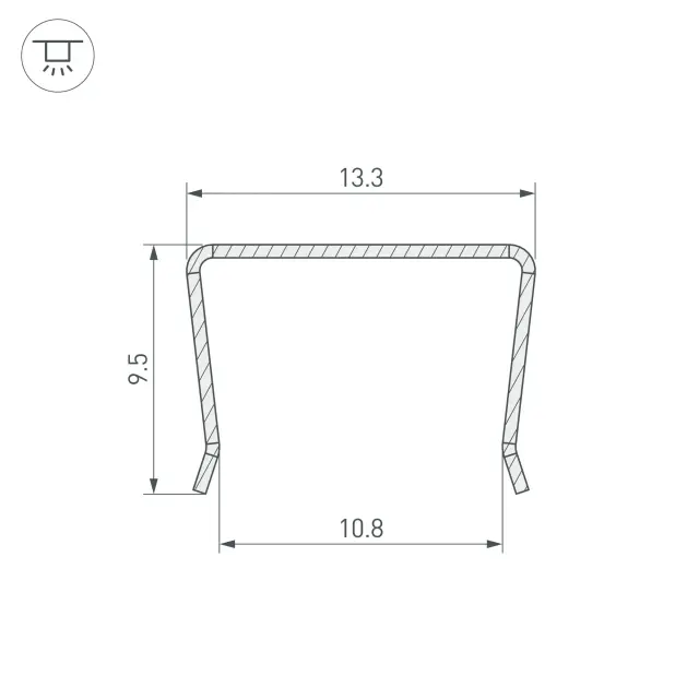 Профиль гибкий WPH-FLEX-1212-1000, ракурс 2