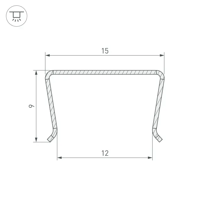 Профиль гибкий WPH-FLEX-1414-1000, ракурс 2