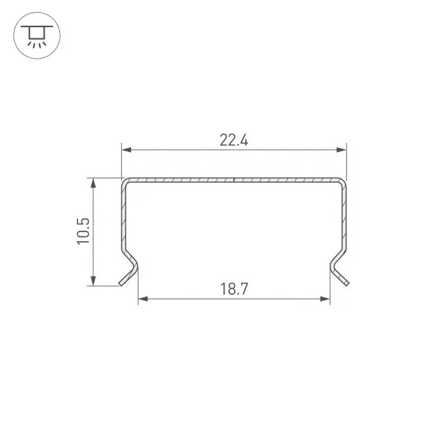 Профиль гибкий WPH-FLEX-2020-1000, ракурс 2