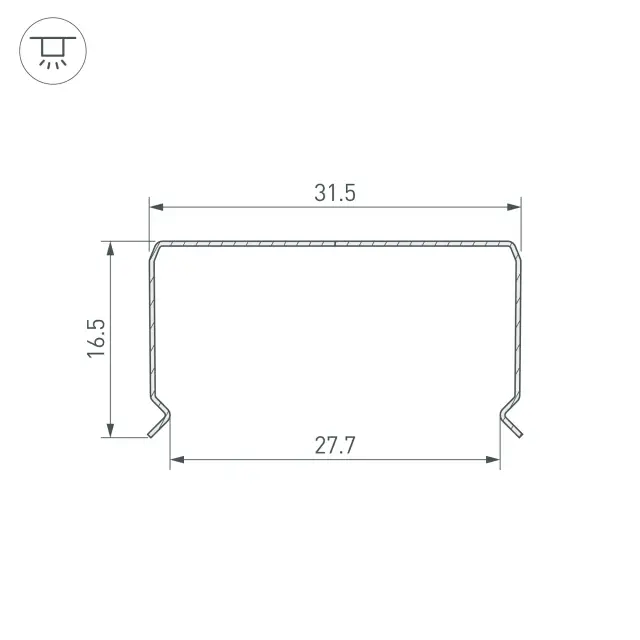 Профиль гибкий WPH-FLEX-3020-1000, ракурс 2