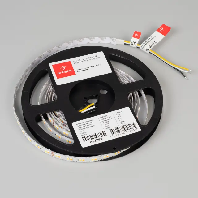 Светодиодная лента RZ-A140-10mm 24V White-MIX (15 W/m, IP20, 5m), ракурс 5