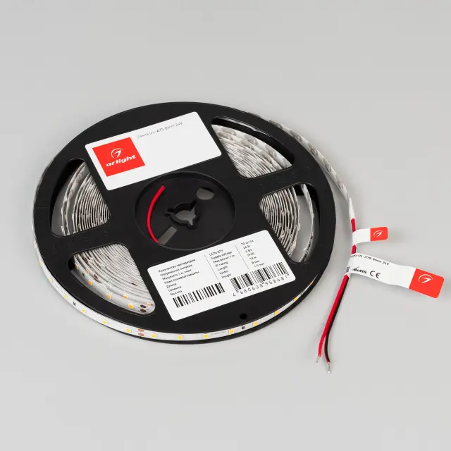 Светодиодная лента UL-A70-8mm 24V White6000 (3 W/m, IP20, 10m), ракурс 3
