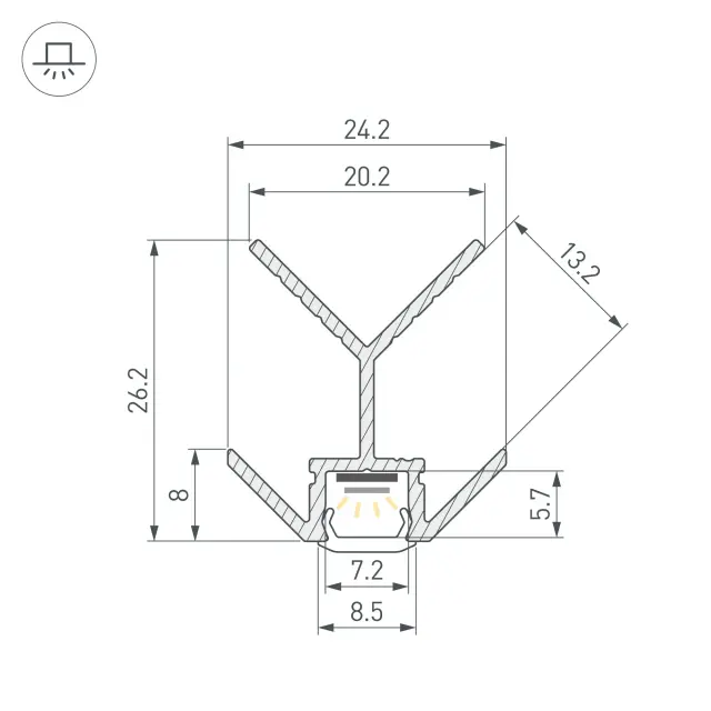 Профиль PIK-F-EXT-3000, ракурс 3