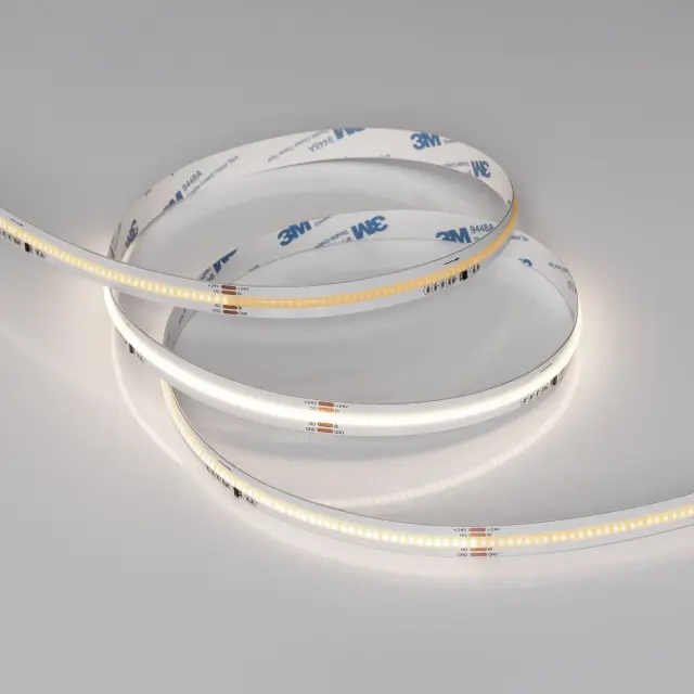Светодиодная лента SPI-COB-X378-12mm 24V Day4000-PX21-BPT (8 W/m, IP20, 5m), ракурс 4