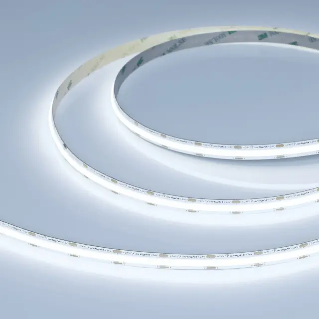 Светодиодная лента COB-X560-10mm 24V White6000 (5-15 W/m, IP20, 5m), ракурс 2