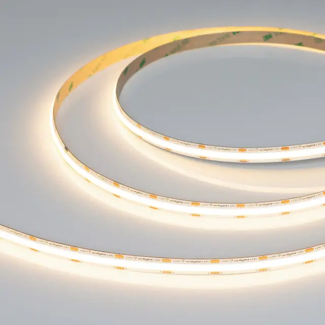 Светодиодная лента COB-X560-10mm 24V Warm3000 (5-15 W/m, IP20, 5m), ракурс 4