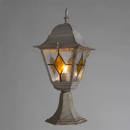 Уличный светильник Arte Lamp A1014FN-1WG BERLIN — белое золото, ракурс 2