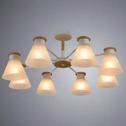 Люстра Arte Lamp A1031PL-8WH TYLER — белый, ракурс 2