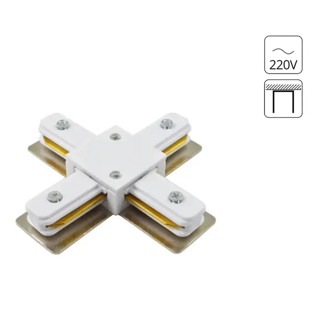 Коннектор для однофазного шинопровода Arte Lamp A110033 TRACK ACCESSORIES — белый