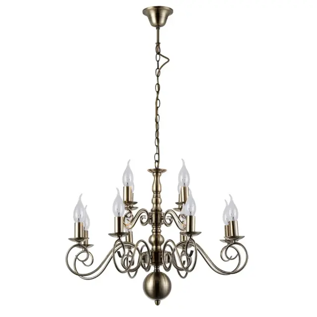 Люстра Arte Lamp A1129LM-12AB ISABEL — бронза