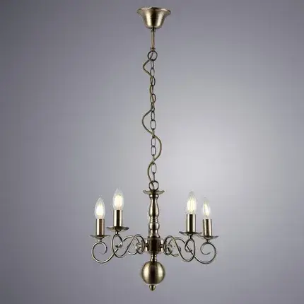 Люстра Arte Lamp A1129LM-5AB ISABEL — бронза, ракурс 2