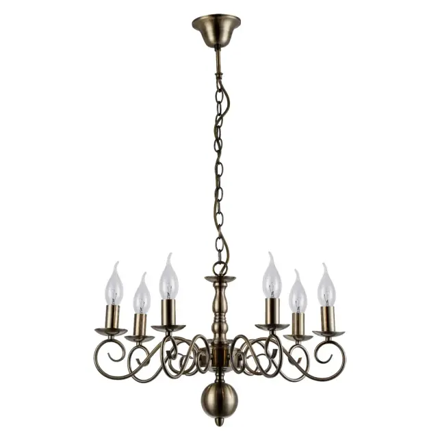 Люстра Arte Lamp A1129LM-7AB ISABEL — бронза