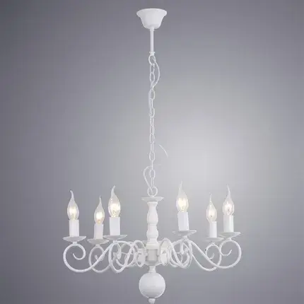 Люстра Arte Lamp A1129LM-7WH ISABEL — белый, ракурс 2