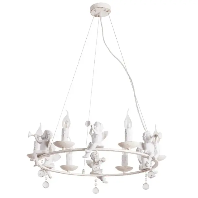 Люстра Arte Lamp A1133SP-6WG AMUR — белое золото
