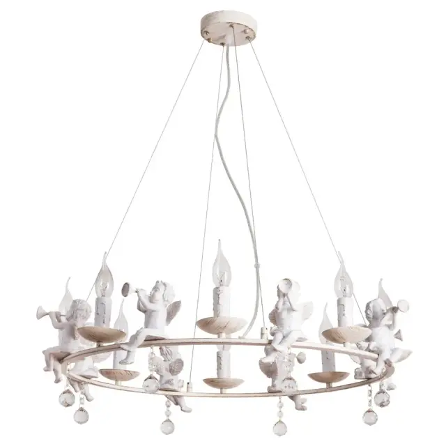 Люстра Arte Lamp A1133SP-8WG AMUR — белое золото