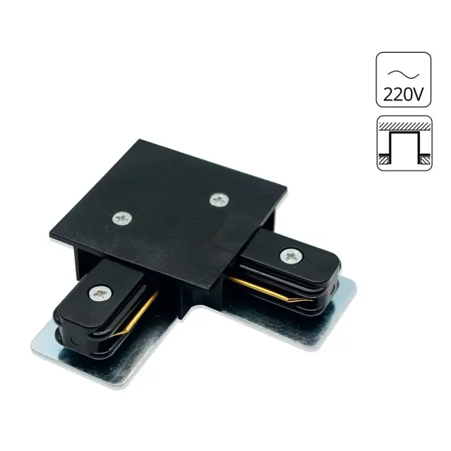 Коннектор для однофазного шинопровода Arte Lamp A120106 TRACK ACCESSORIES — черный