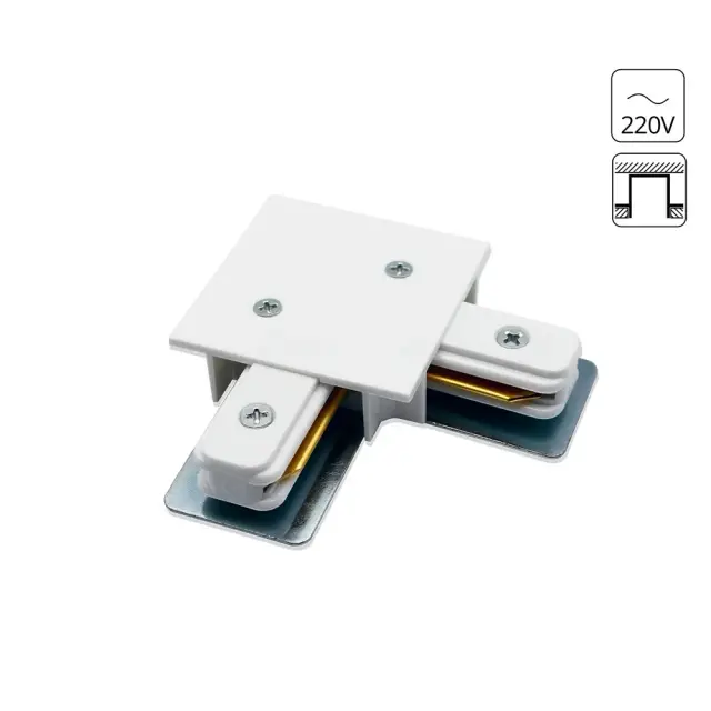 Коннектор для однофазного шинопровода Arte Lamp A120133 TRACK ACCESSORIES — белый