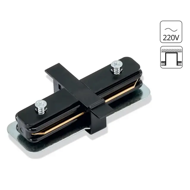 Коннектор для однофазного шинопровода Arte Lamp A130106 TRACK ACCESSORIES — черный