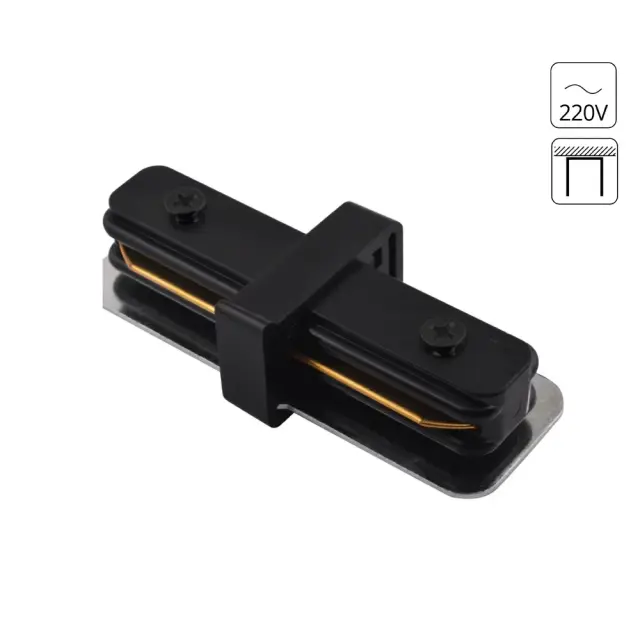 Коннектор для однофазного шинопровода Arte Lamp A130206 TRACK ACCESSORIES — черный