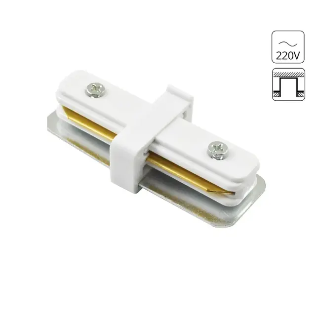 Коннектор для однофазного шинопровода Arte Lamp A130233 TRACK ACCESSORIES — белый