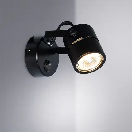 Спот Arte Lamp A1311AP-1BK MIZAR — черный, ракурс 2