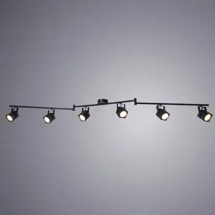 Спот Arte Lamp A1314PL-6BK LENTE — черный, ракурс 2