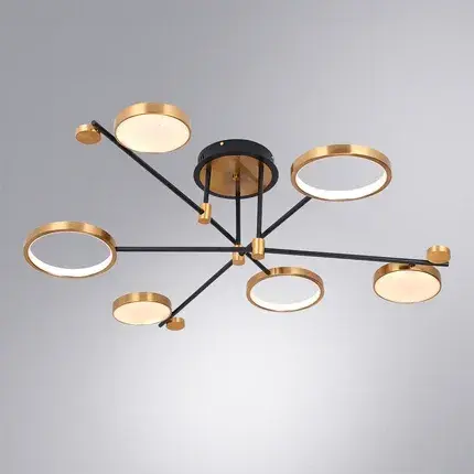 Люстра Arte Lamp A1364PL-6PB HOLLY — черный, ракурс 2