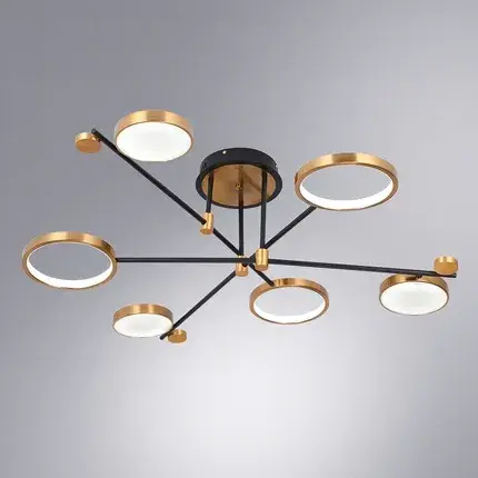 Люстра Arte Lamp A1364PL-6PB HOLLY — черный, ракурс 3