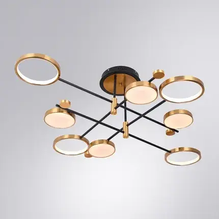 Люстра Arte Lamp A1364PL-8PB HOLLY — черный, ракурс 2